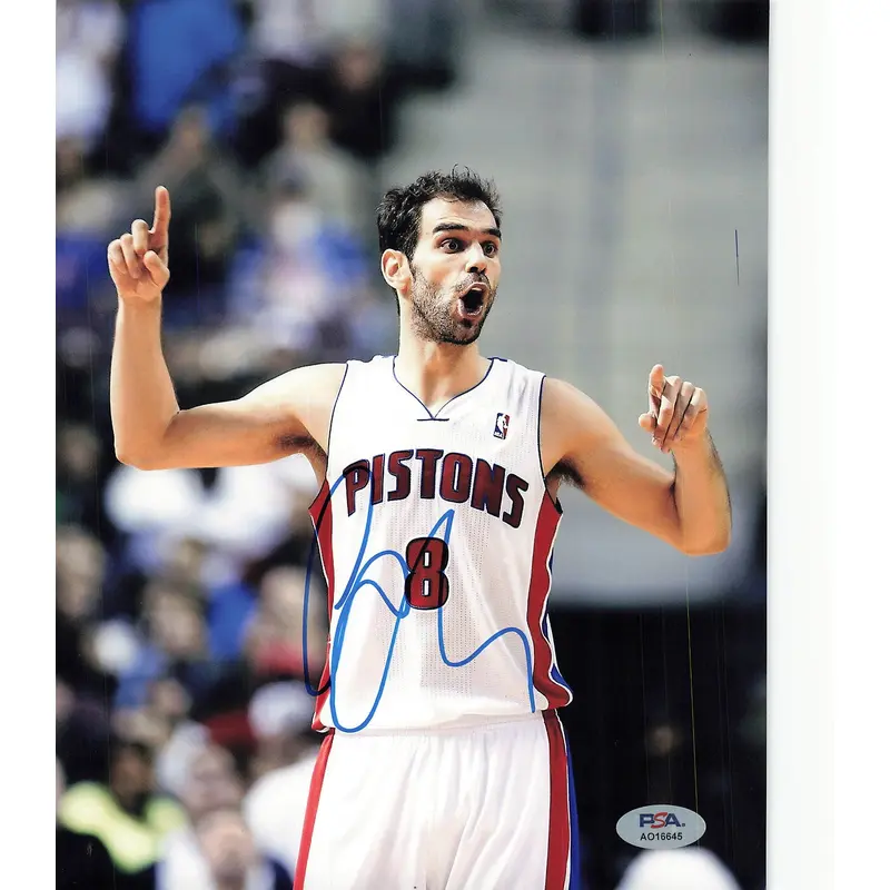 Jose Calderon signed 8x10 photo PSA/DNA Detroit Pistons Autographed