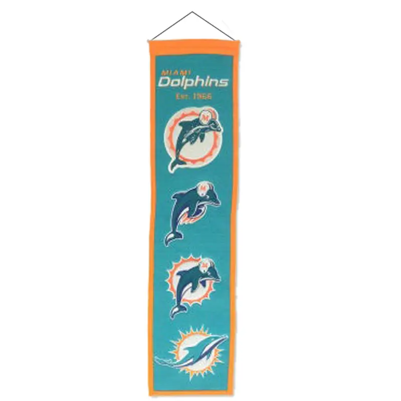 Miami Dolphins Logo Evolution Heritage Banner