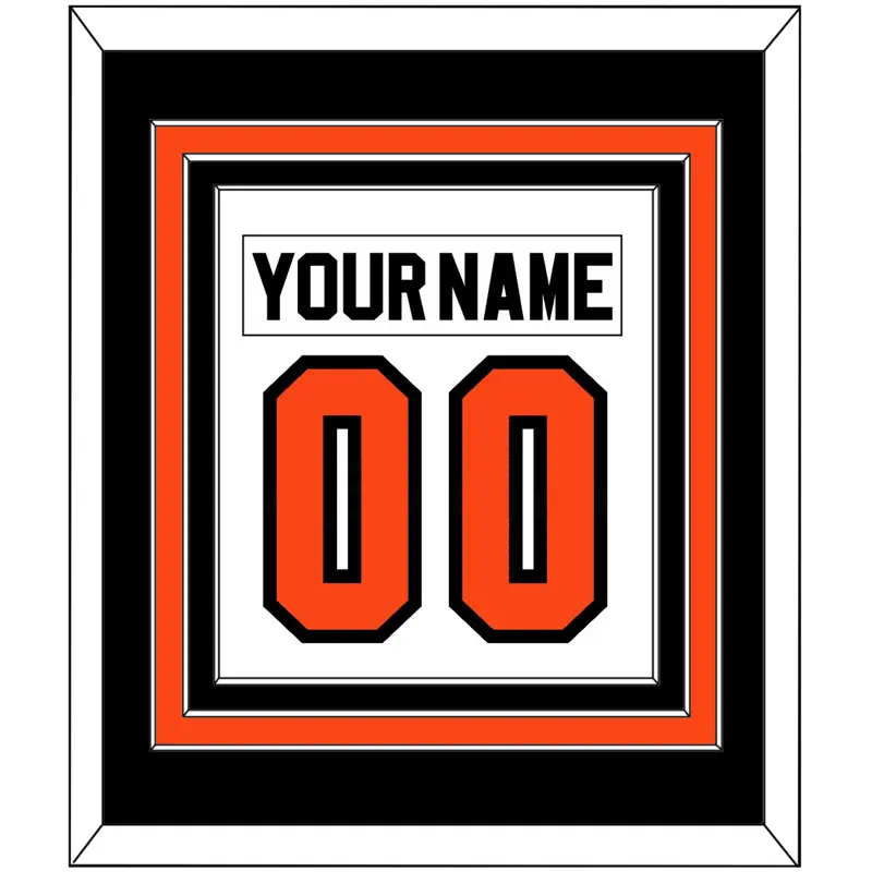 Philadelphia Nameplate & Number (Back) Combined - Home White (1972-1983) - Triple Mat 3