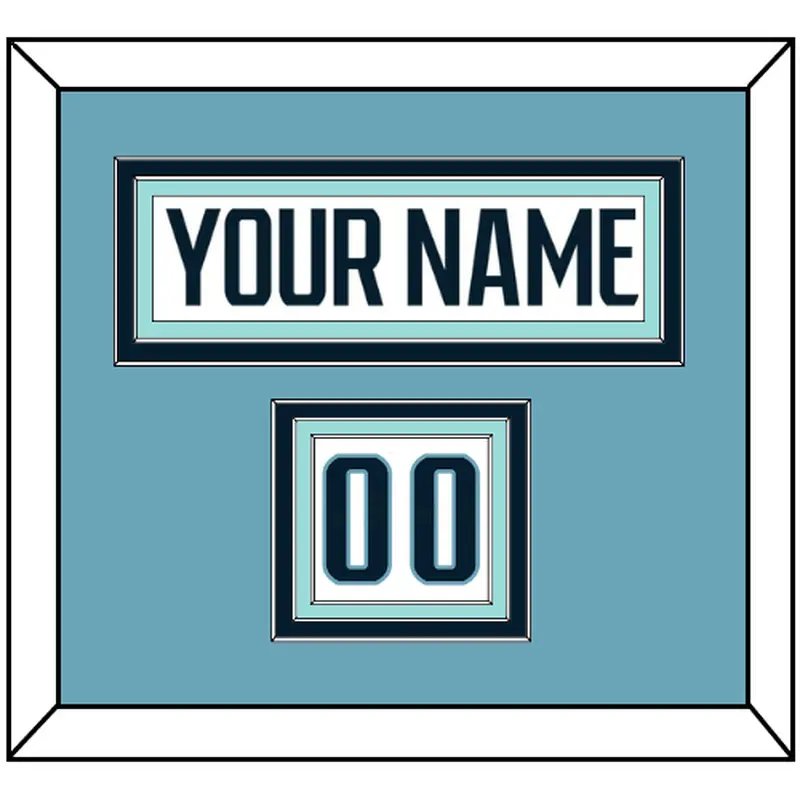 Seattle Nameplate & Number (Shoulder) - Road White - Triple Mat 4