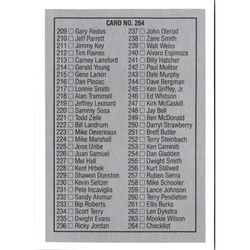 1990 Leaf Checklist #364