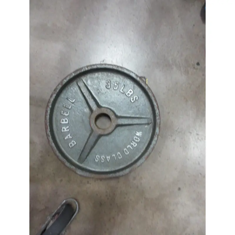 Used World Class Barbell 35 Lb Olympic Weight Plate