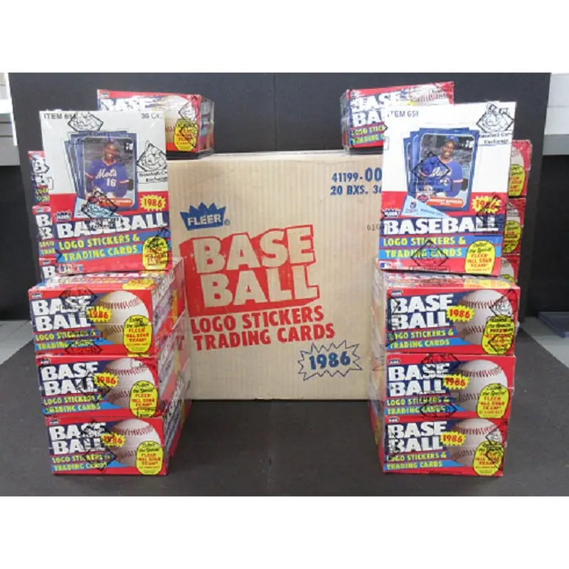 1986 Fleer Baseball Wax Case (20 Box) (FASC) (B)