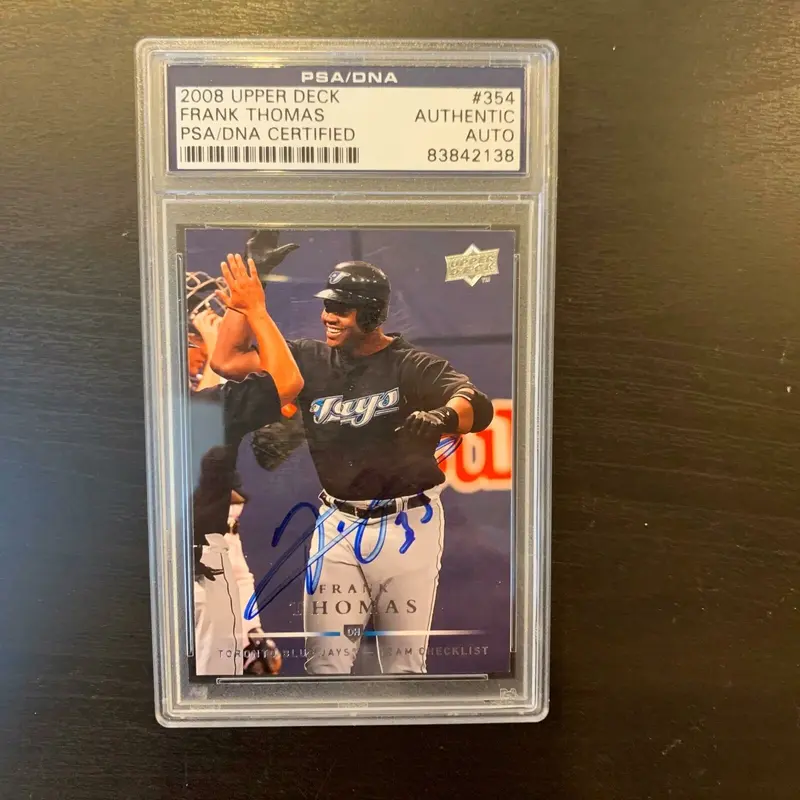 Frank Thomas Signed Autographed Baseball Card Chicago White Sox PSA DNA COA