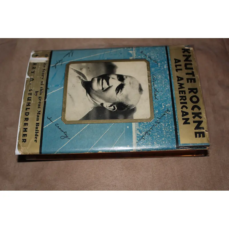 Knute Rockne All American Hardback Book, 1931 1st Edition w/Dust Jacket