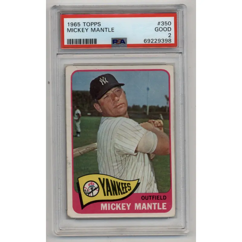 Mickey Mantle 1965 Topps #350 PSA 2 Good 9398