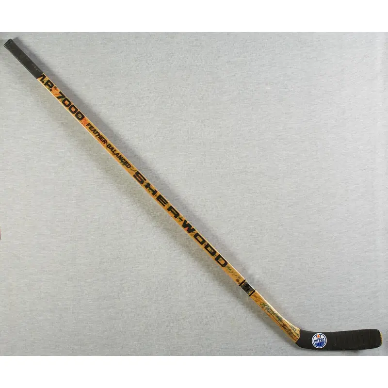 Mark Messier Game Used 1990 Edmonton Oilers Team Signed Hockey Stick PSA DNA