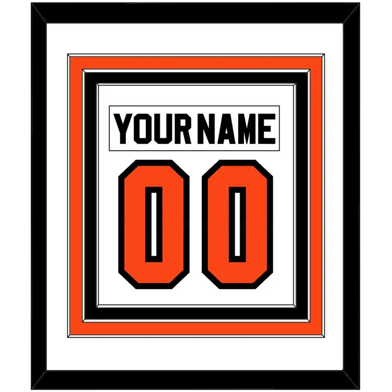 Philadelphia Nameplate & Number (Back) Combined - Home White (1983-2007) - Triple Mat 1