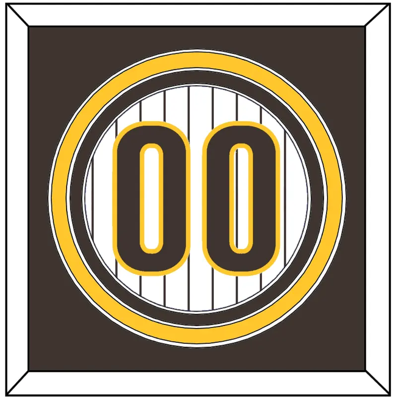 San Diego Number - Home White Pinstripes - Triple Mat 2