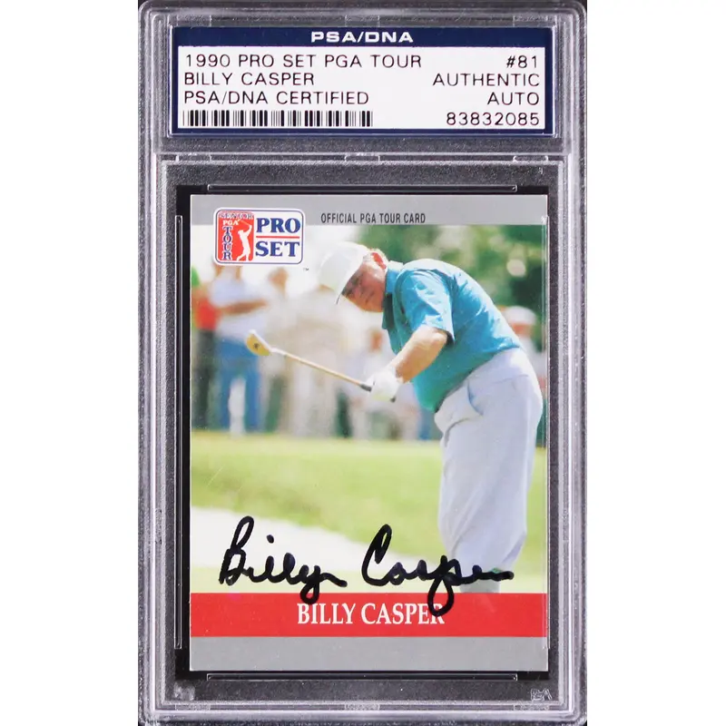 Billy Casper Authentic Signed 1990 Pro Set PGA Tour #81 Card PSA/DNA Slabbed
