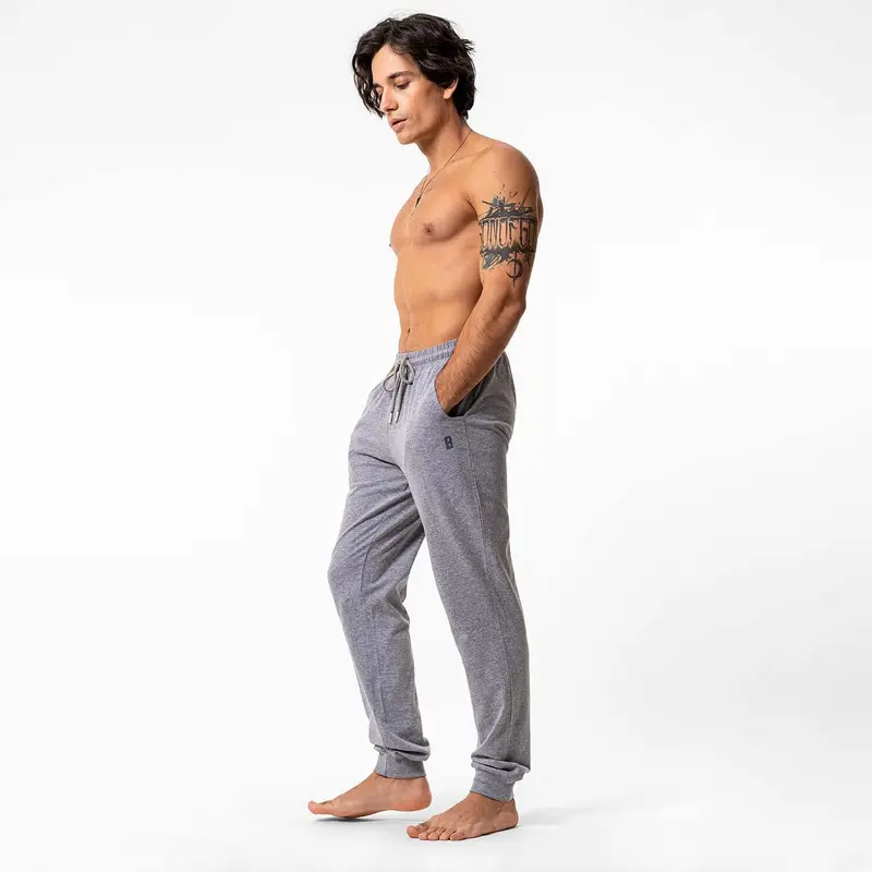 Lounge Life Sleepwear Bottom for Men - Grey Melange Athletik | Kibi Sports