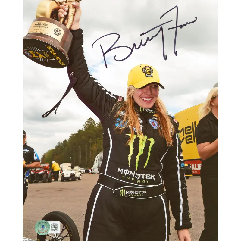 Brittany Force Authentic Signed 8x10 Photo Autographed BAS #BJ67537