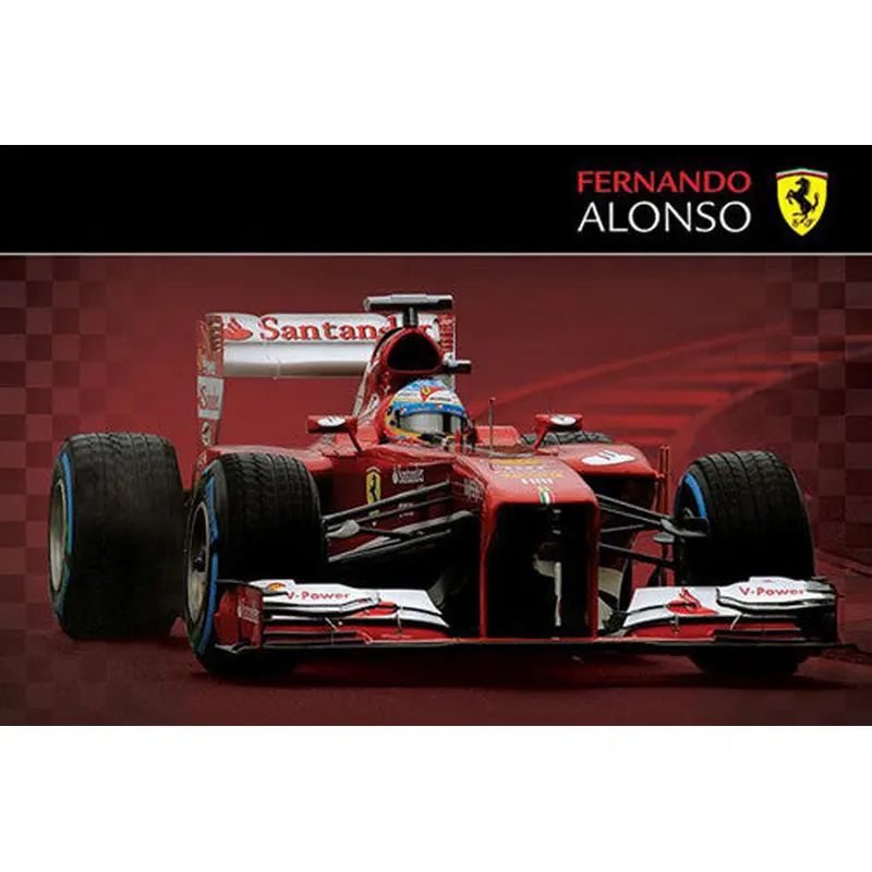 Ferrari F138 Fernando Alonso Formula One Action Poster (2013) - Pyramid International
