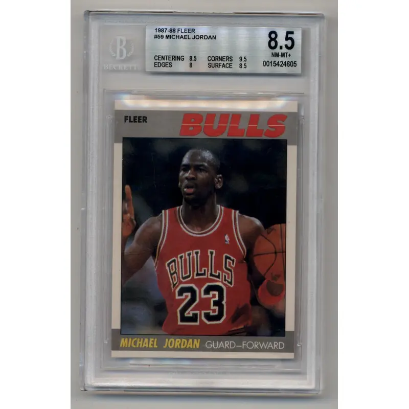 Michael Jordan 1987-88 Fleer #59 BGS 8.5 Near Mint Mint+