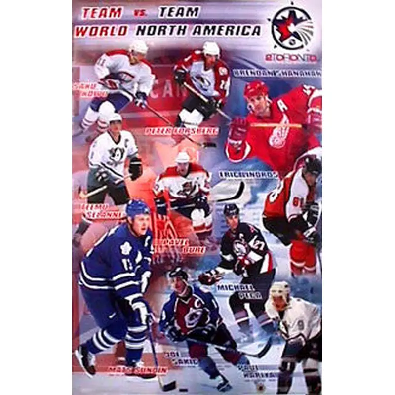 NHL Hockey "World vs. North America 2000" Poster - T.I.L. 1999