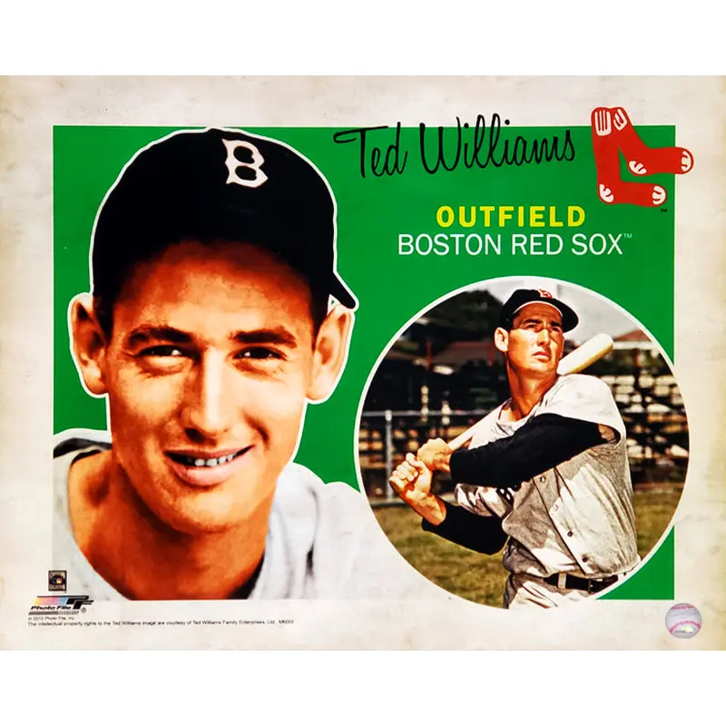 Ted Williams "Retro SuperCard" Boston Red Sox Premium Poster Print - Photofile 16x20