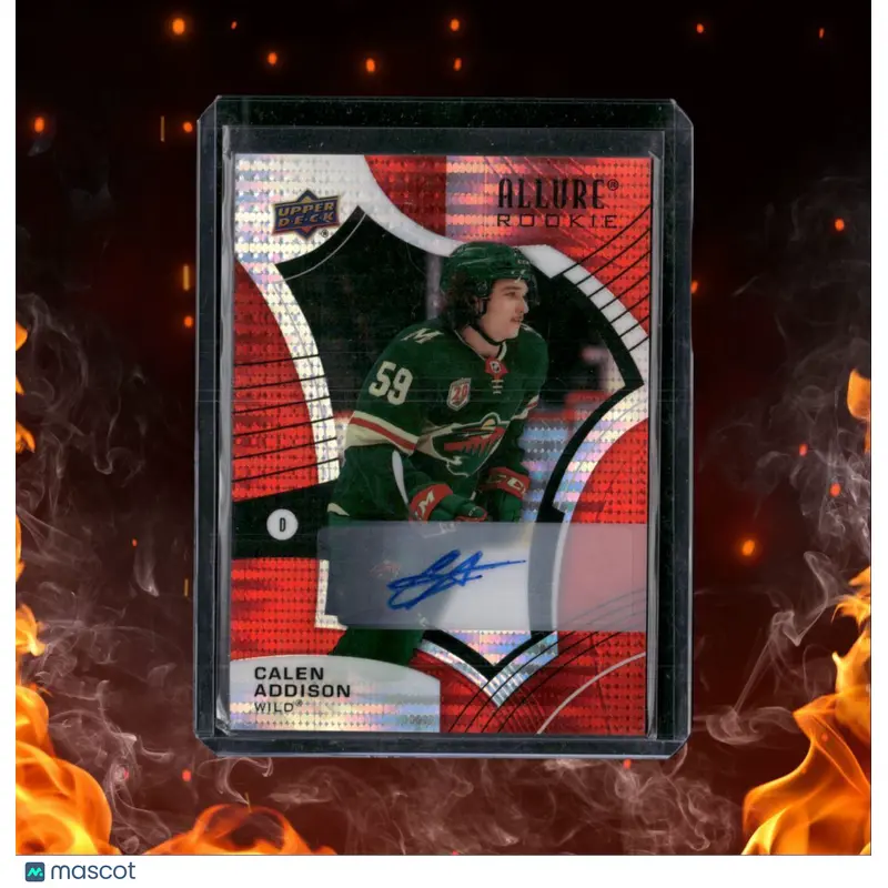 2021-22 Upper Deck Allure Calen Addison Red Rainbow Rookie Auto #133