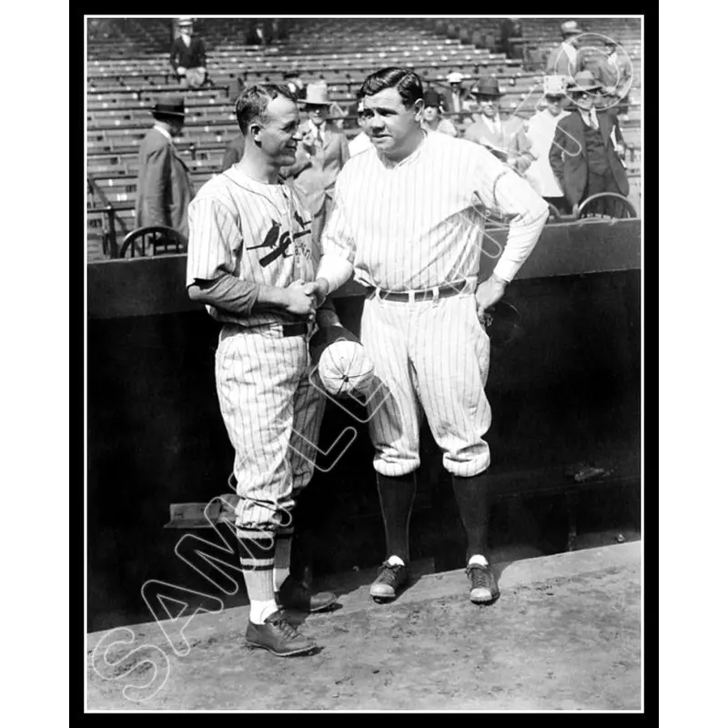 Babe Ruth Jim Bottomley 8X10 Photo -  1928 Yankees Cardinals - 11999