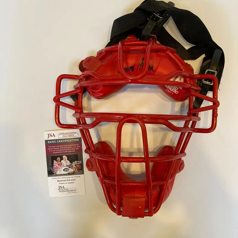 Johnny Bench Signed Authentic Full Size Catcher's Mask JSA COA