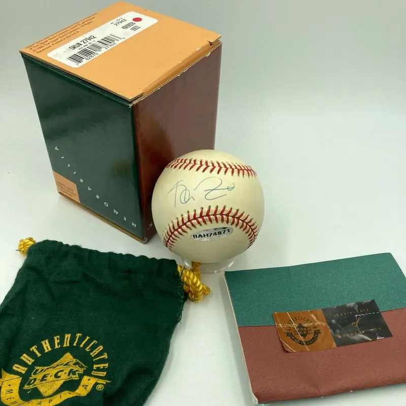 Rare Kevin Garnett Signed Major League Baseball With Upper Deck UDA COA