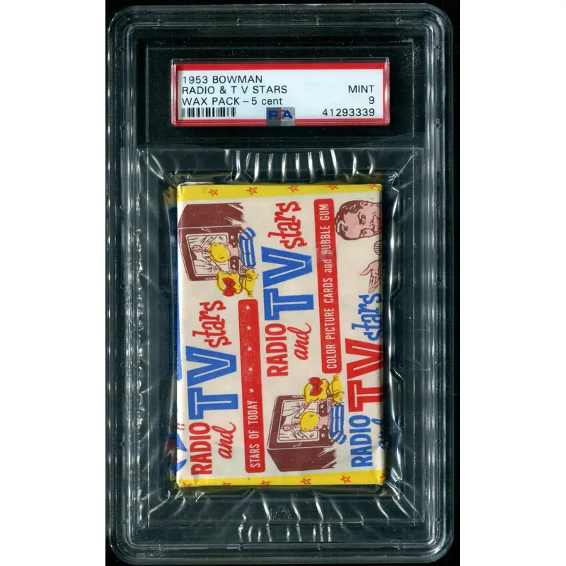 1953 Bowman Radio & TV Stars Unopened Wax Pack PSA 9