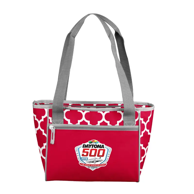 Daytona 500 Red 16 Can Cooler Tote f/ Primary logo