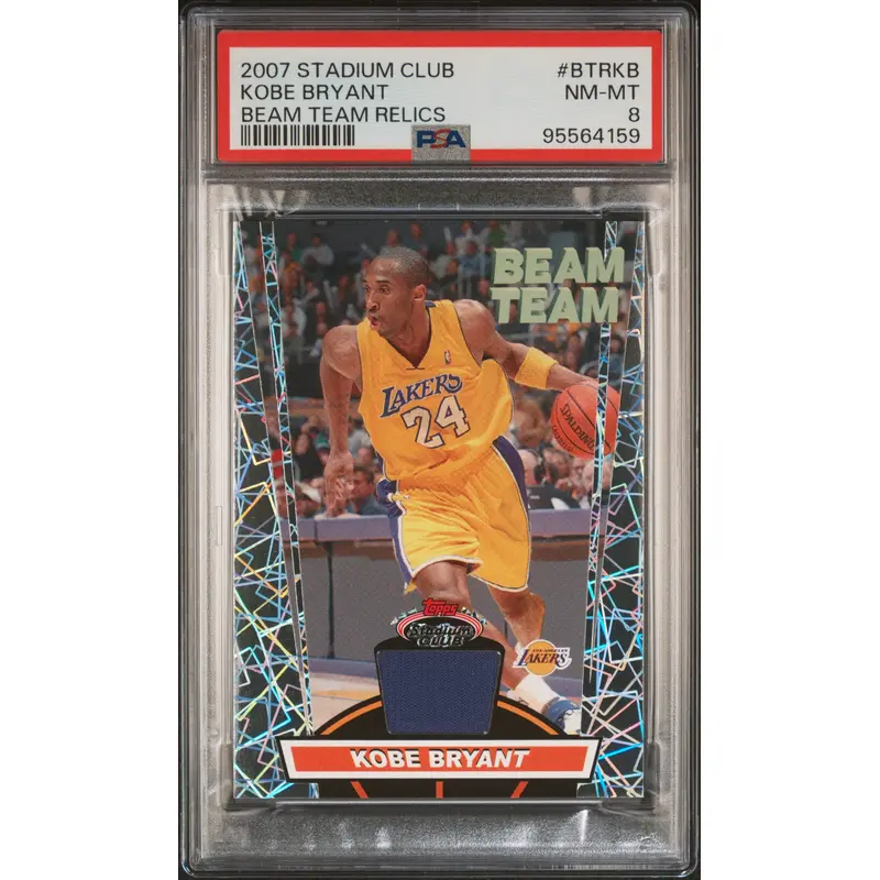 Kobe Bryant 2007 Topps Stadium Club Beam Team Jersey PSA 8 Nm-Mint