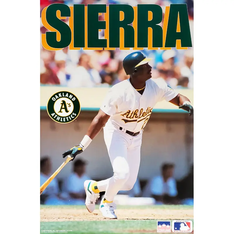 Ruben Sierra "Action" Oakland A's MLB Action Poster - Starline 1993