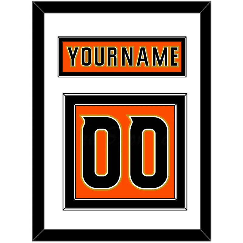 Anaheim Nameplate & Number (Back) - 2014 Stadium Series Orange - Double Mat 1