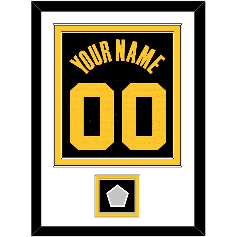 Golden State Name & Number With Champions Patch - Black City (2021-2022) - Double Mat 2