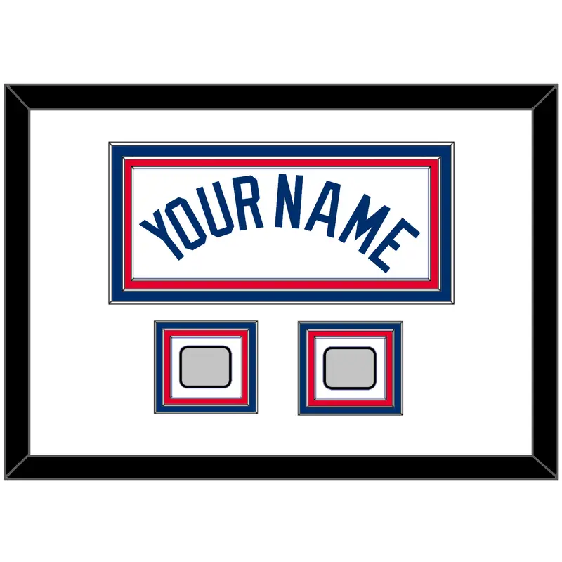 Los Angeles Name & 2 World Series Champions Patches - Home White (2007-2023) - Triple Mat 1