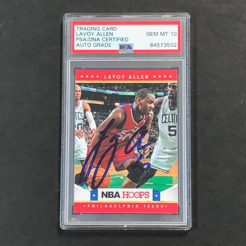 2013-14 PANINI #253 LAVOY ALLEN Signed Card AUTO 10 PSA Slabbed 76ers