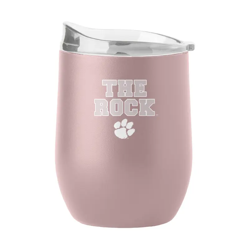 Clemson 16oz Stencil Powder Coat Curved Beverage