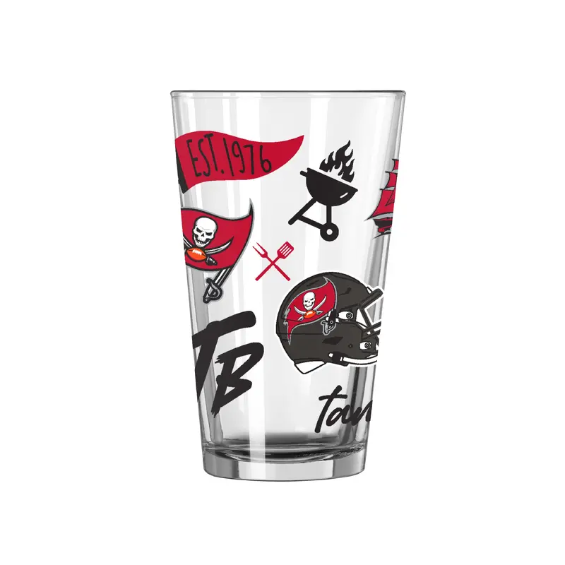 Tampa Bay Buccaneers 16oz Native Pint Glass