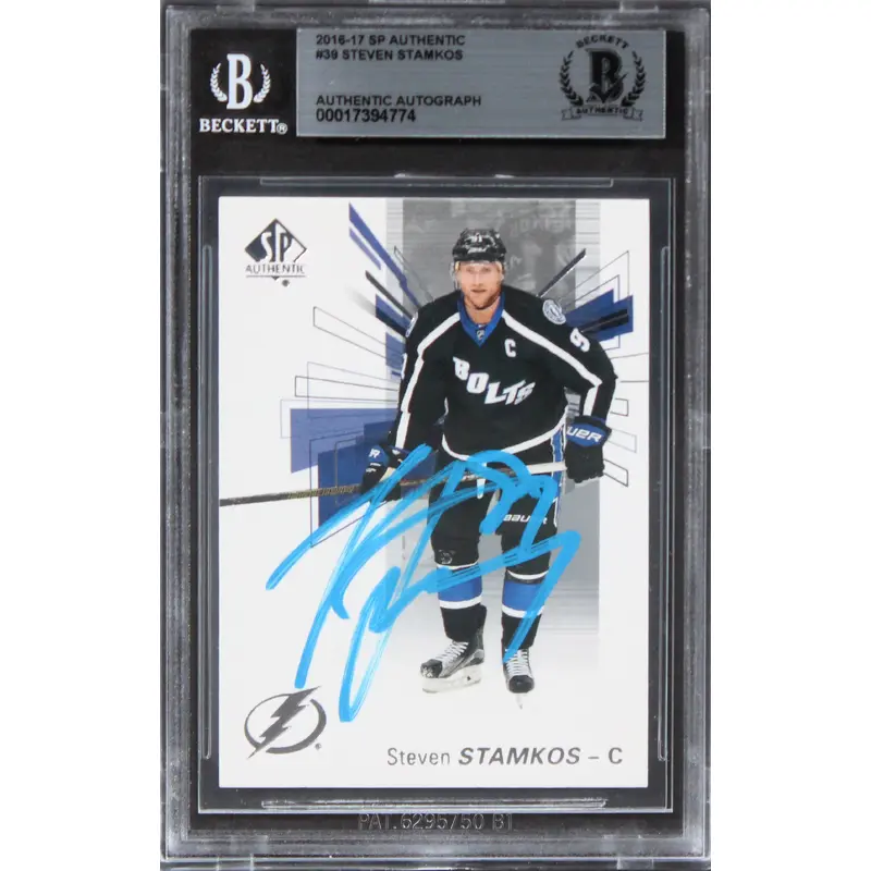 Lightning Steven Stamkos Authentic Signed 2016 SP Authentic #39 Card BAS Slabbed
