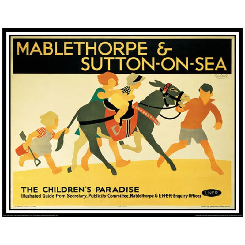 LNER Railway c.1935 "Children's Paradise" Vintage Travel Poster Reprint - Front Line