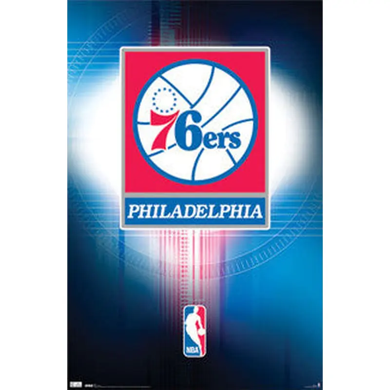 Philadelphia 76ers Official Logo Poster - Costacos Sports