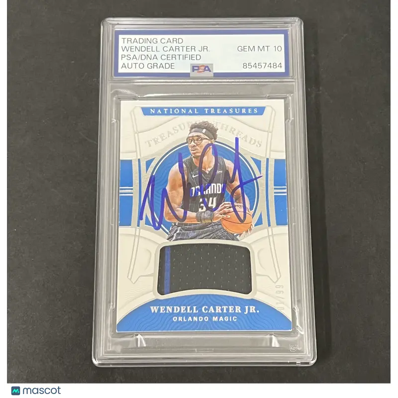 2021-22 Panini National Treasures #TD-WCJ Wendell Carter Jr. signed PSA Auto 10