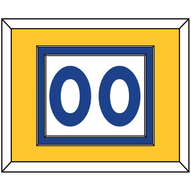 Golden State Number - Home White (2010-2019) - Double Mat 3