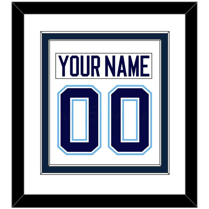 Maine Nameplate & Number (Back) Combined - Home White (1994-2008) - Double Mat 2