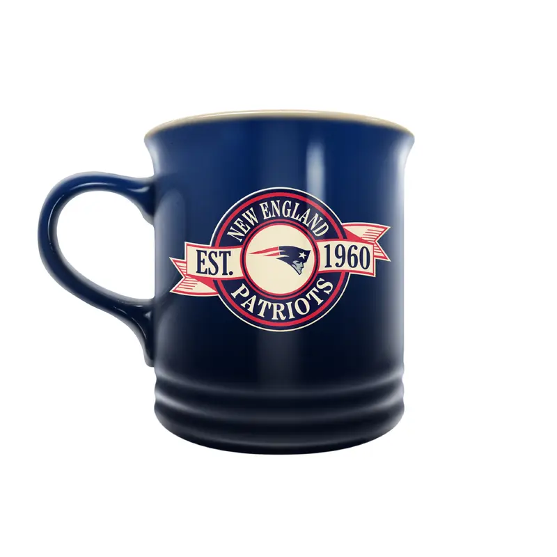 NFL New England Patriots 14 oz Stoneware Mug Banner Design