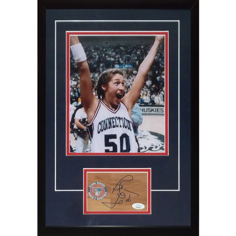 Rebecca Lobo Autographed UCONN Huskies Court "Signature Series" Frame - JSA