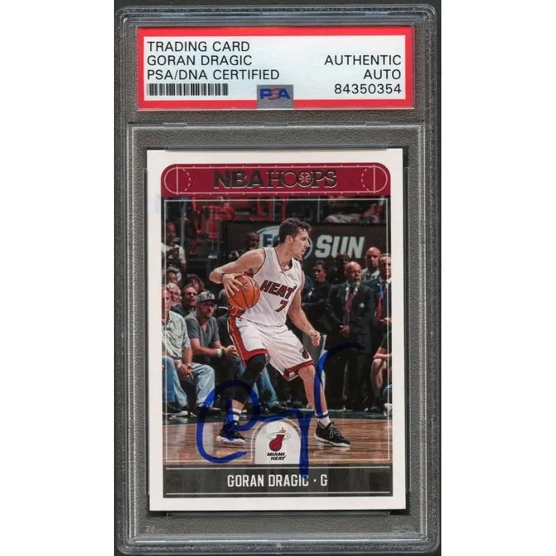2017 NBA Hoops #67 Goran Dragic Signed Card PSA/DNA Slabbed Heat