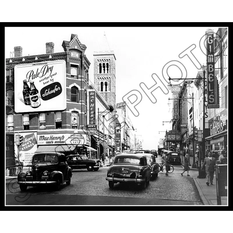 Schaefer Beer Billboard 8X10 Photo - New York 1949 - 2269
