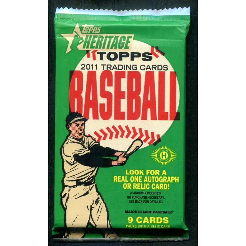 2011 Topps Heritage Baseball Unopened Pack (Hobby) (9)
