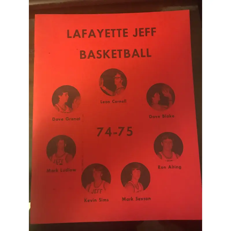 1974-75 Lafayette Jeff Indiana High School Basketball Media Guide