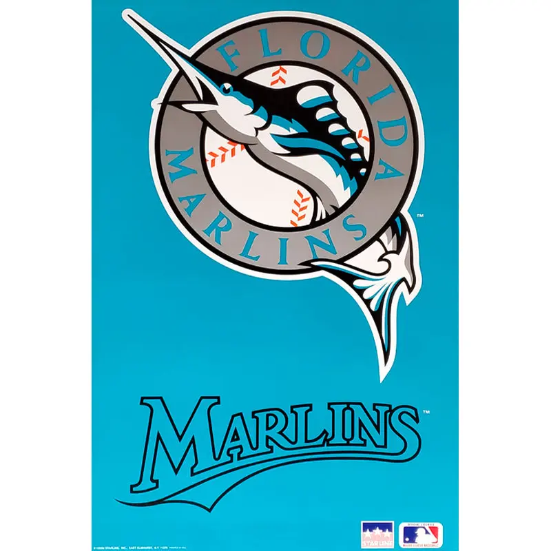 Florida Marlins Original 1993 Team Logo Poster - Starline Inc.