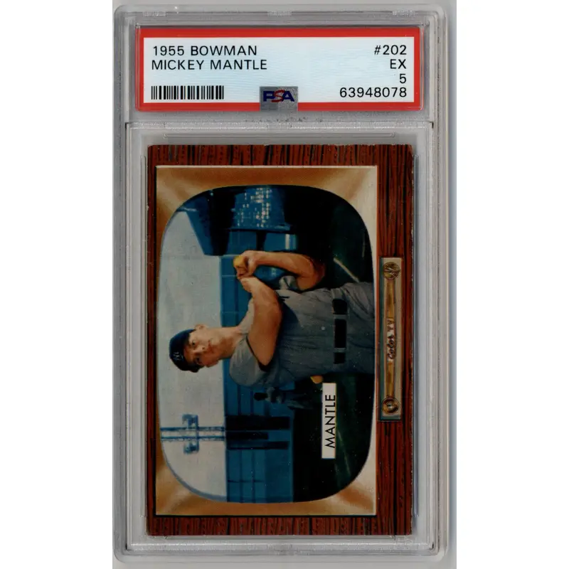 Mickey Mantle 1955 Bowman #202 PSA 5 Excellent