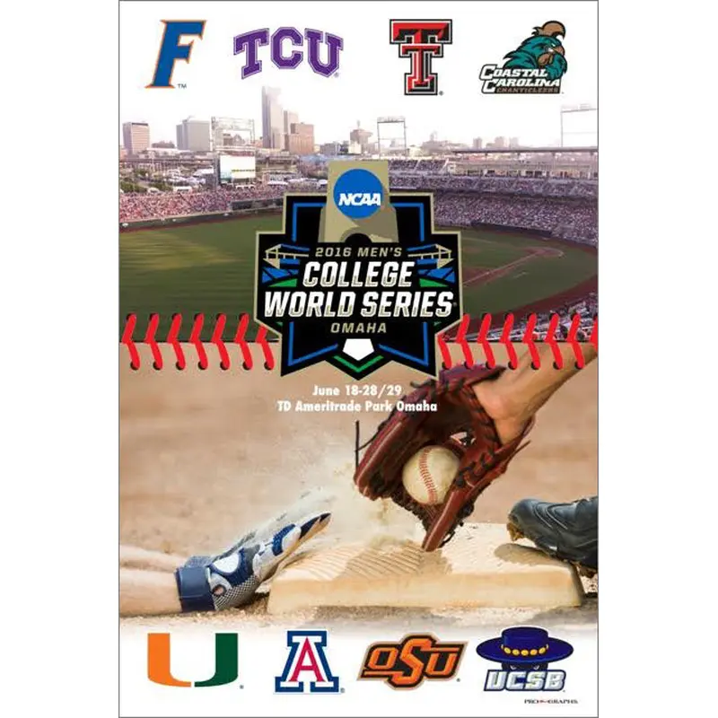 NCAA Baseball College World Series 2016 Official Event Poster - ProGraphs Inc.