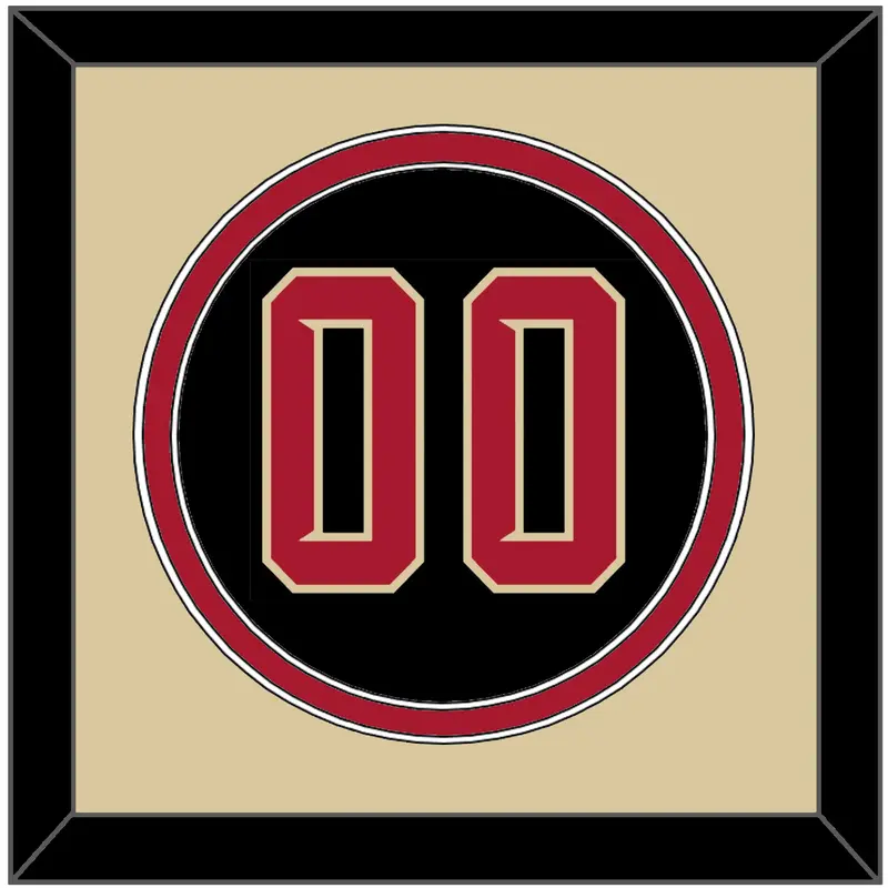 Arizona Number - Alternate Black (2020-2023) - Double Mat 4
